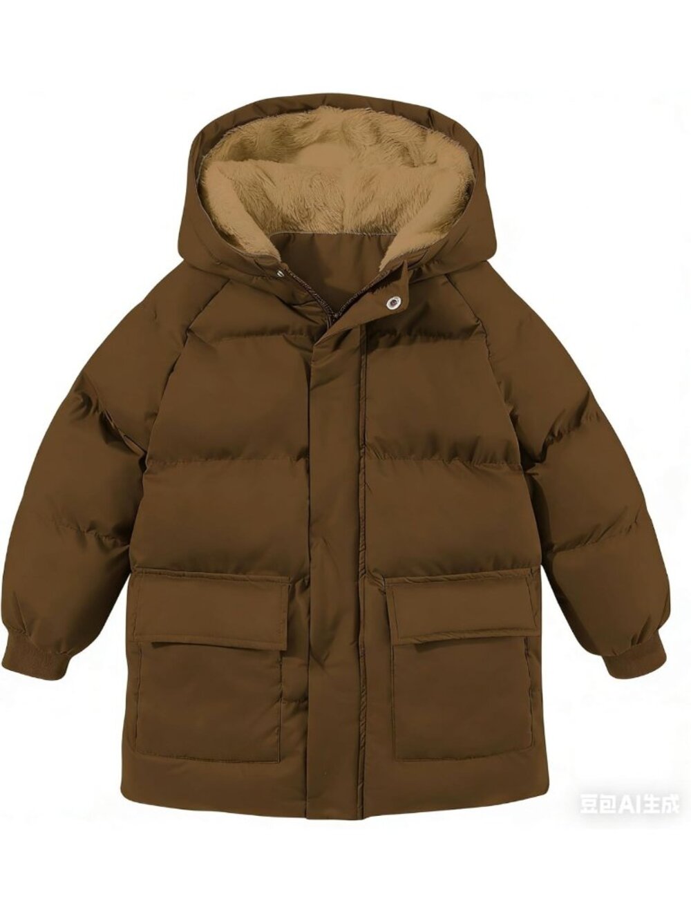 Cozy Toddler Boys Hooded Puffer Jacket with Fleece Lining, Sizes 2-6T, Winter
